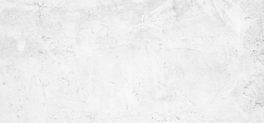 Foto auf Acrylglas Mauer Leerer weißer Schmutzzementwandbeschaffenheitshintergrund, Fahne, Innenarchitekturhintergrund, Fahne