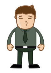 Arrogant Cartoon Businessman Character