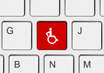 Computer keyboard with invalid key