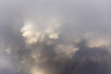 beautiful sky with clouds in the evening