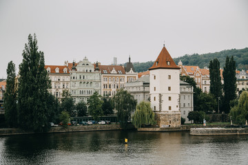 Vltava river in Prague, Czech Republic at the daytime