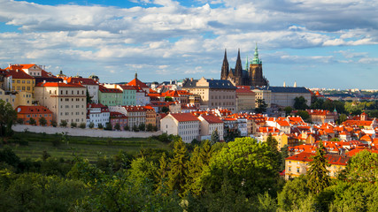 Fototapeta premium Prague at beautiful sunset, Czech Republic, Europe