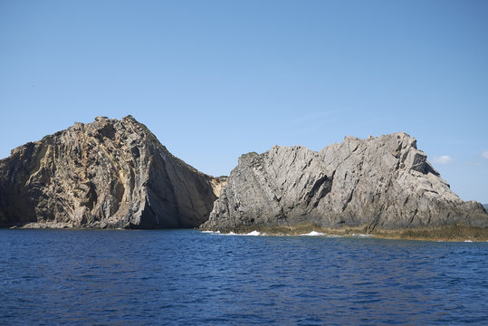 Ibiza, Balearic Islands, Spain - August 31, 2015: Tago Mago island