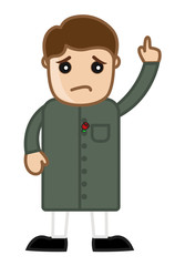 unhappy Cartoon Man