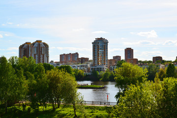 Eco-friendly Levoberezhny district in Khimki, Russia