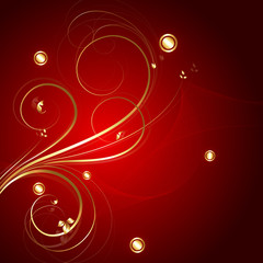 Golden Ornate Flourish Design