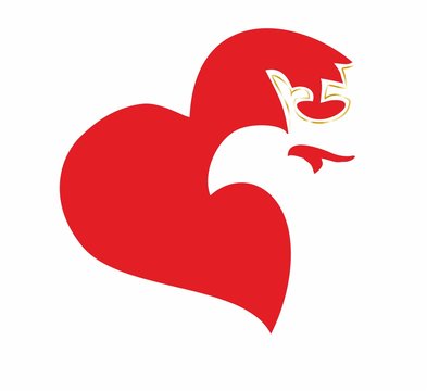 tło z sercem i orłem