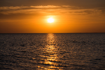 beautiful sunset over the sea