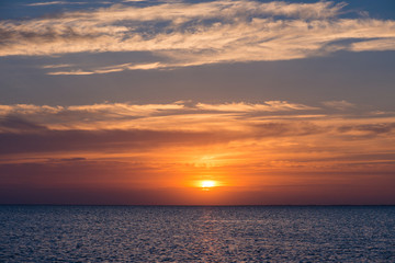 beautiful sunset over the sea