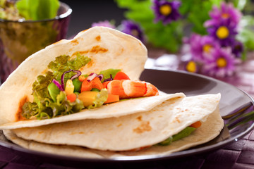 Sandwiches roll tortilla