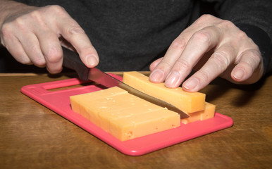 cutting cheese