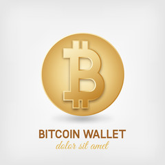 golden bitcoin symbol