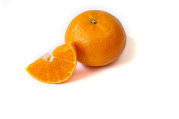 Orange in white background with clipping path.