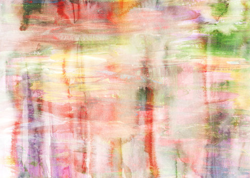 Abstract hand painted watercolor background. Decorative chaotic colorful texture for design. Hand drawn picture on paper. Handmade overlay backdrop. © pictures_for_you