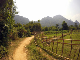 Fototapeta na wymiar Hiking in Vang Vieng, Laos