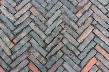 Colorful herringbone road