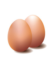 Brown eggs isolated