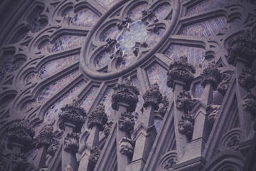 Fragment of beautiful building in the gothic style