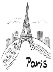 Paris Eiffel tower city