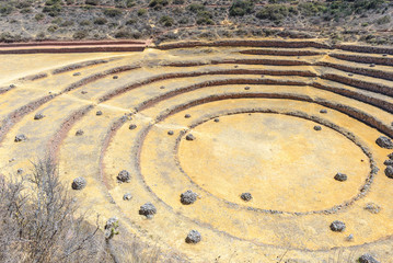 Ancient Inca circular terraces at Moray (agricultural experiment station), Peru