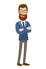 Hipster Businessman with arms crossed on his chest