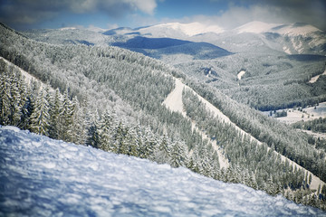 Panorama mountain slope