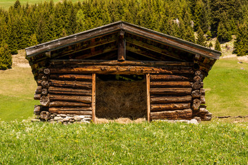 barn in the mountains