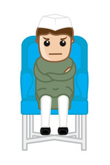 Angry Silent Politician Character