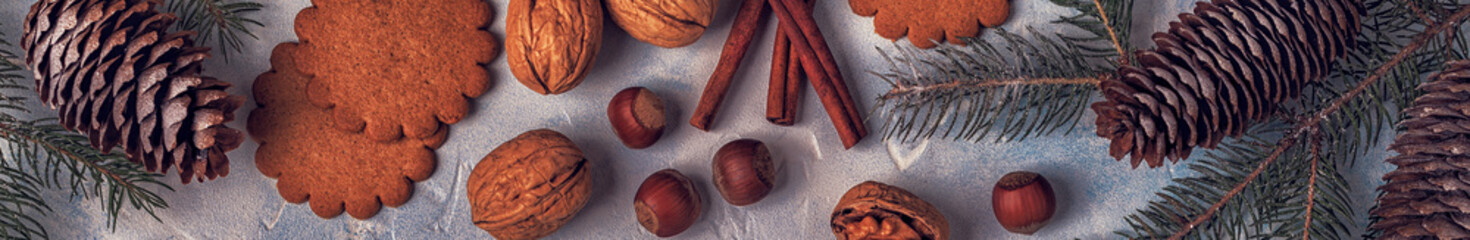 Christmas light stone background.