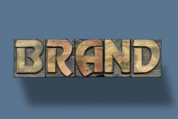 brand word with shadow