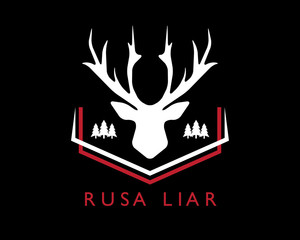 wild dear retro badge two color