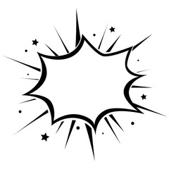 Empty frame. Vector star template.