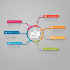 Vector infographic template for diagram, graph, presentation, chart, business concept with 7 options.