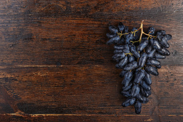  bunch of ripe blue grapes