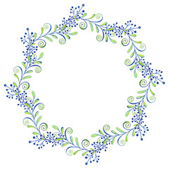 Hand painted Watercolor Wreath