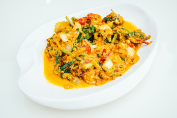 Fried crab curry powder