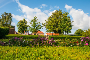 Fototapeta na wymiar Historical botanic garden in Vordingborg
