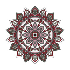 Flower Mandalas. Vintage decorative elements. Oriental pattern, vector illustration. Islam, Arabic, Indian, turkish, pakistan, chinese, ottoman motifs