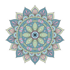 Flower Mandalas. Vintage decorative elements. Oriental pattern, vector illustration. Islam, Arabic, Indian, turkish, pakistan, chinese, ottoman motifs