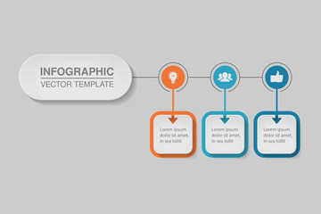 Vector infographic template for diagram, graph, presentation, chart, business concept with 3 options.