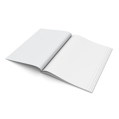 single spread of book, catalog or magazine mock-up template. A4 size. 3D rendering
