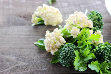 the greens on the table