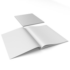 book, catalog or magazine mock-up template. A4 size. 3D rendering