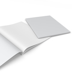 book, catalog or magazine mock-up template. A4 size. 3D rendering