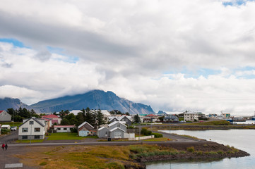 Town of Hofn in Iceland