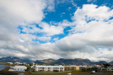 Town of Hofn in Iceland
