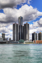 Vertical of the Detroit Skyline