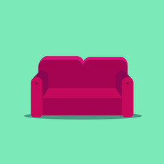 Rotes Sofa