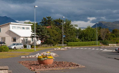 Naklejka premium Town of Hofn in Iceland