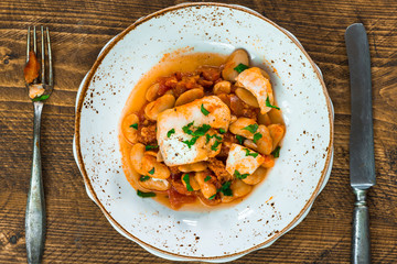 Cod and chorizo stew